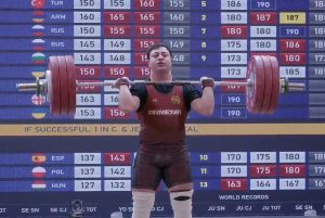 Мартин Погосян завоевал серебро на чемпионате Европы U23 по тяжелой атлетике