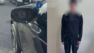 Украли стекла боковых зеркал Mercedes и оставили на лобовом стекле адрес Telegram-канала