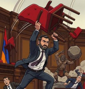 «Будут получать и стулом, и бутылкой»: секретарь фракции власти оправдал потасовку в парламенте