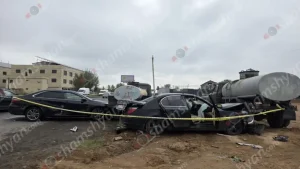 В ДТП под Мусалером столкнулись BMW, Nissan и Toyota: один из четырех военнослужащих полиции госпитализирован